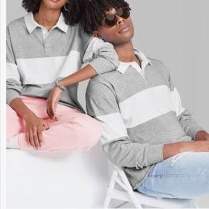Target Long Sleeve Oversized Rugby Polo T-Shirt